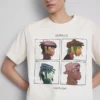 Locker sitzendes Gorillaz-Musik-T-Shirt mit Grafikprint