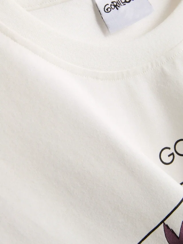 Locker sitzendes Gorillaz-Musik-T-Shirt mit Grafikprint