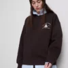 Locker sitzendes Sweatshirt aus Baumwollmischung mit Aufdruck