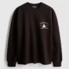Locker sitzendes Sweatshirt aus Baumwollmischung mit Aufdruck
