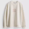 Locker sitzendes Sweatshirt aus Baumwollmischung mit Grafikprint