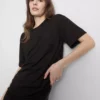 Longline-T-Shirt mit aufgesetzter Tasche