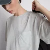 Longline-T-Shirt mit aufgesetzter Tasche