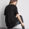 Longline-T-Shirt mit aufgesetzter Tasche