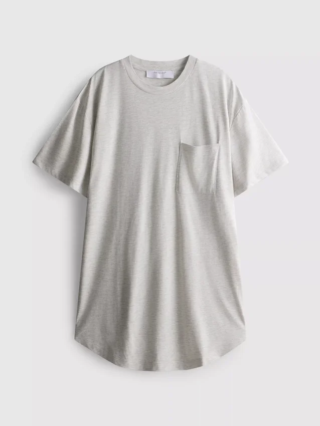 Longline-T-Shirt mit aufgesetzter Tasche