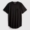 Longline-T-Shirt mit aufgesetzter Tasche
