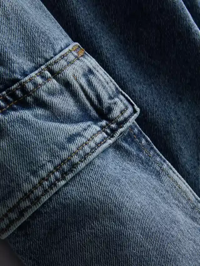 Lose Cargo-Jeans mit mittlerer Leibhöhe