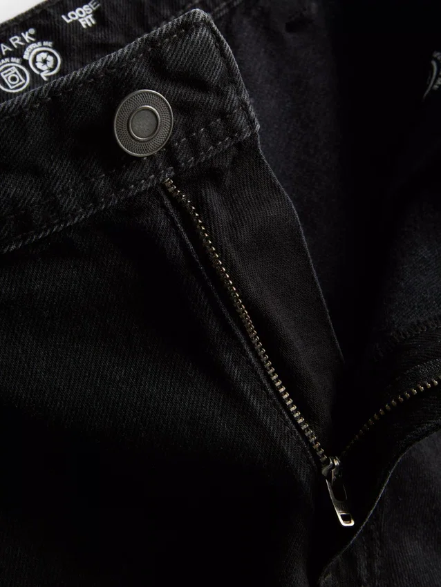 Lose Cargo-Jeans mit mittlerer Leibhöhe