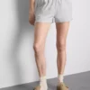 Lounge-Shorts aus Baumwolle mit geschlitztem Saum