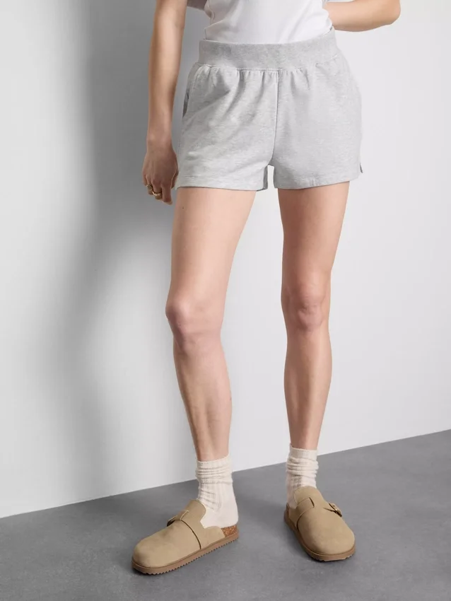 Lounge-Shorts aus Baumwolle mit geschlitztem Saum