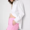 Lounge-Shorts aus Baumwolle mit geschlitztem Saum