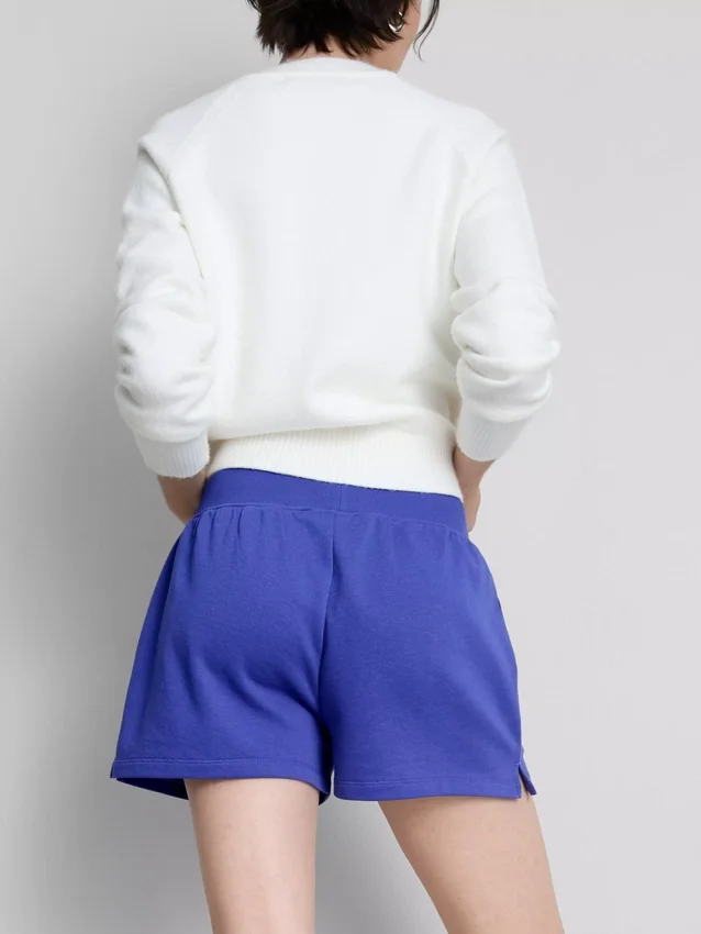 Lounge-Shorts aus Baumwolle mit geschlitztem Saum