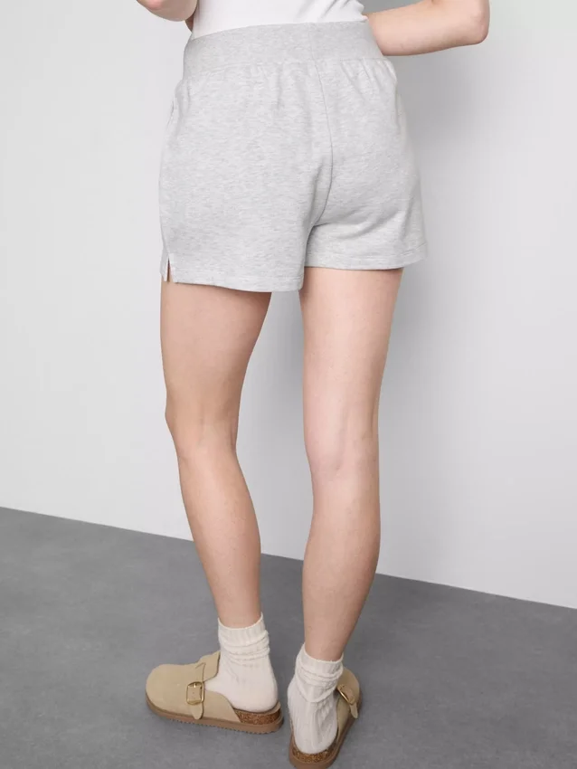 Lounge-Shorts aus Baumwolle mit geschlitztem Saum