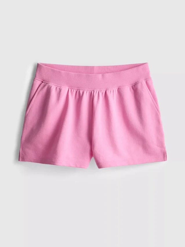 Lounge-Shorts aus Baumwolle mit geschlitztem Saum