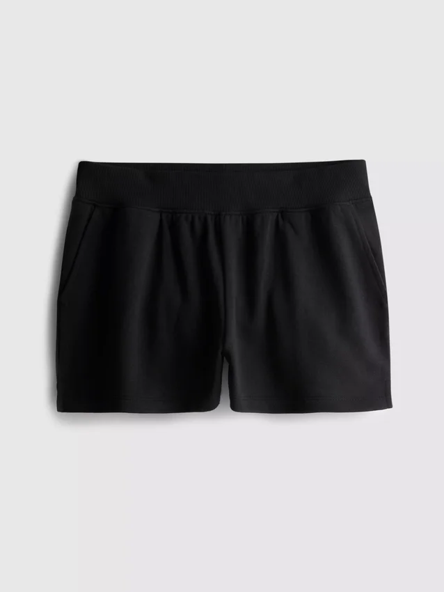 Lounge-Shorts aus Baumwolle mit geschlitztem Saum