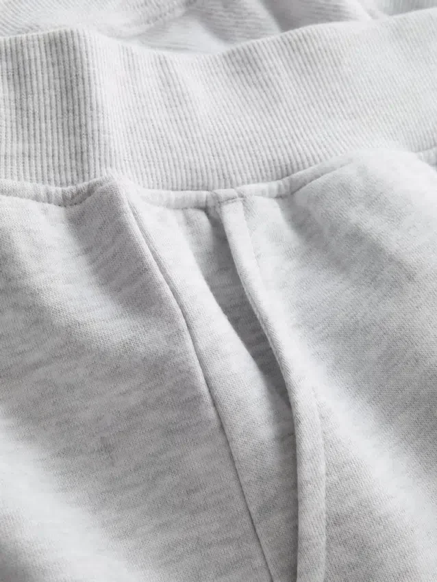 Lounge-Shorts aus Baumwolle mit geschlitztem Saum