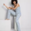 Love to Lounge – gerippte, gestreifte Schlafanzughosen