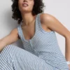 «Love to Lounge» – geripptes, gestreiftes Schlafanzug-Cami-Top