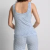 «Love to Lounge» – geripptes, gestreiftes Schlafanzug-Cami-Top
