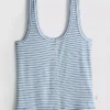 «Love to Lounge» – geripptes, gestreiftes Schlafanzug-Cami-Top