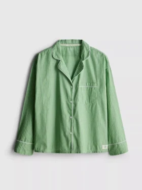 «Love to Lounge» gestreiftes Pyjama-Hemd