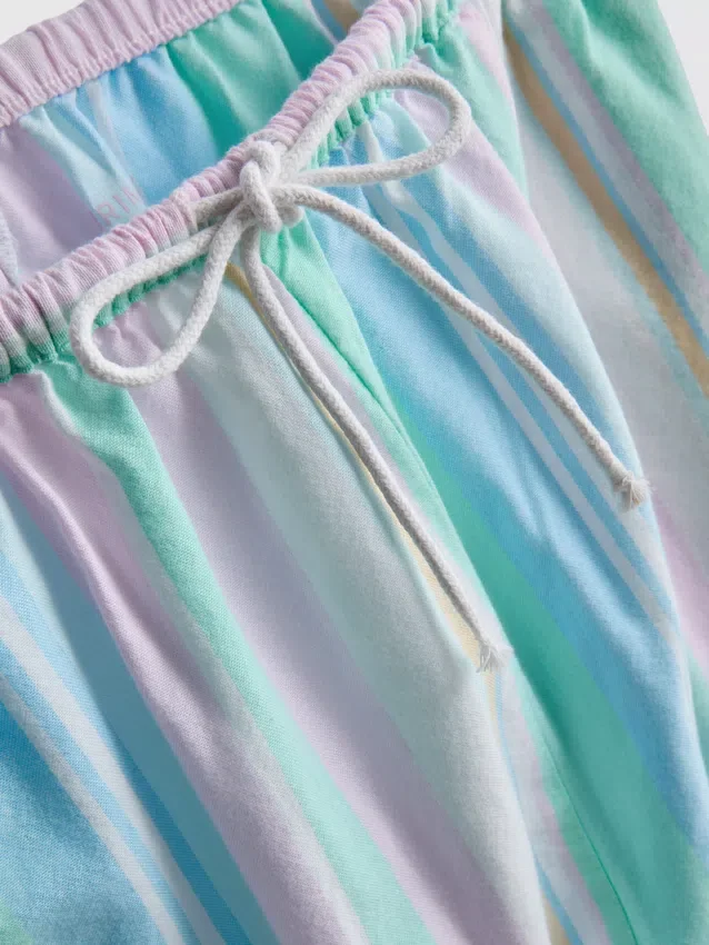 «Love to Lounge» – pastellfarbene Schlafanzughose mit geradem Bein
