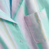 Love to Lounge-Pyjamahemd zum Entspannen: kurz geschnitten, pastellgestreift