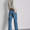 Lässige Denim-Jeans mit niedriger Leibhöhe und geradem Bein
