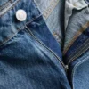 Lässige Denim-Jeans mit niedriger Leibhöhe und geradem Bein