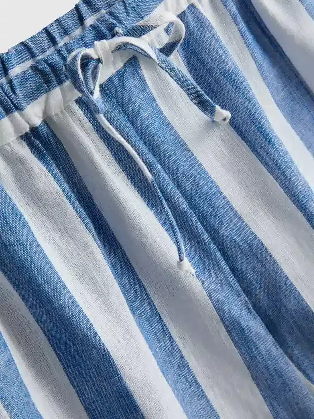 Lässige gestreifte Strandshorts aus Baumwolle