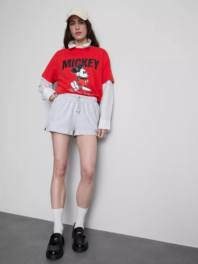 Lässige Shorts aus Baumwolle mit Kordelzug