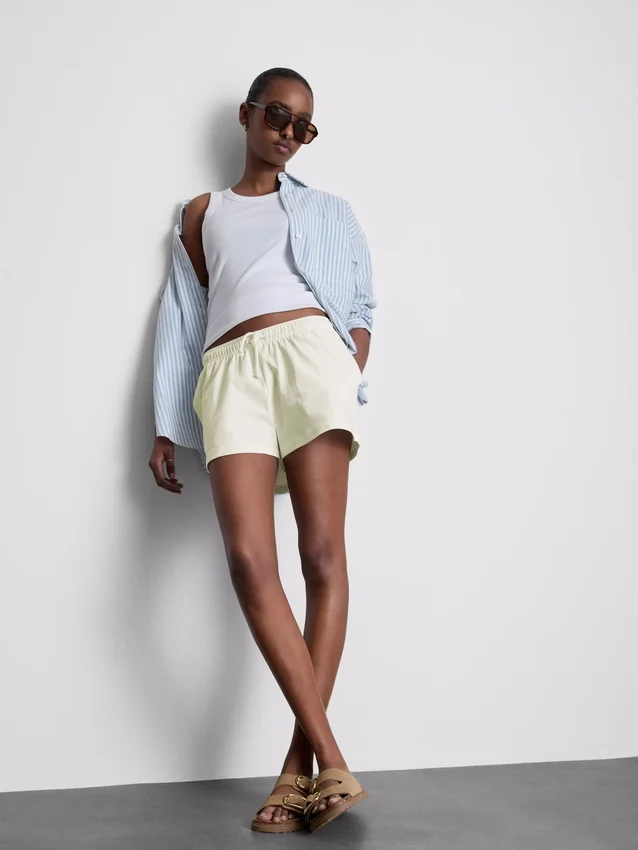 Lässige Shorts aus Baumwolle mit Kordelzug