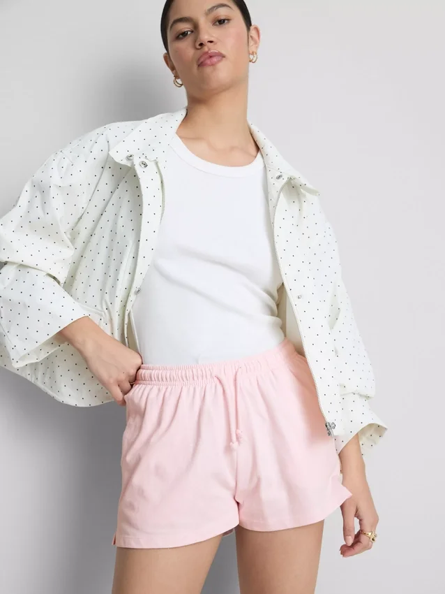 Lässige Shorts aus Baumwolle mit Kordelzug