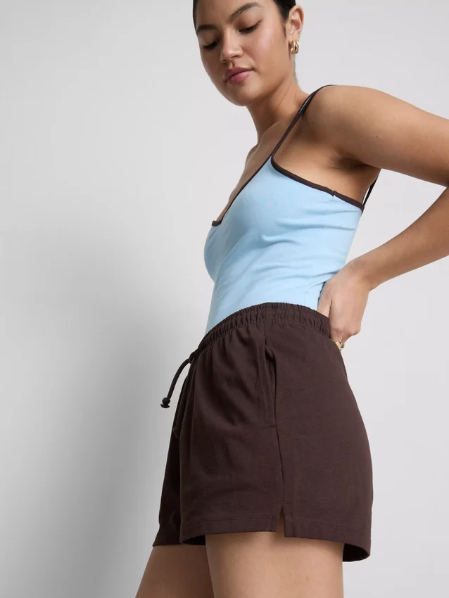 Lässige Shorts aus Baumwolle mit Kordelzug