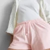 Lässige Shorts aus Baumwolle mit Kordelzug