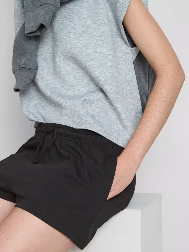 Lässige Shorts aus Baumwolle mit Kordelzug