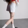 Lässige Shorts aus Baumwolle mit Kordelzug