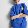 Lässiges Sweatshirt in Zitronengelb mit hohem Baumwollanteil