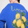 Lässiges Sweatshirt in Zitronengelb mit hohem Baumwollanteil