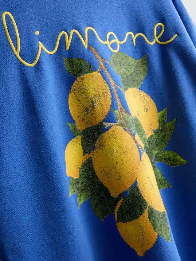 Lässiges Sweatshirt in Zitronengelb mit hohem Baumwollanteil
