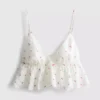 Luftiges Bralette mit Kirsch-Spitzenbesatz