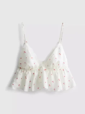 Luftiges Bralette mit Kirsch-Spitzenbesatz