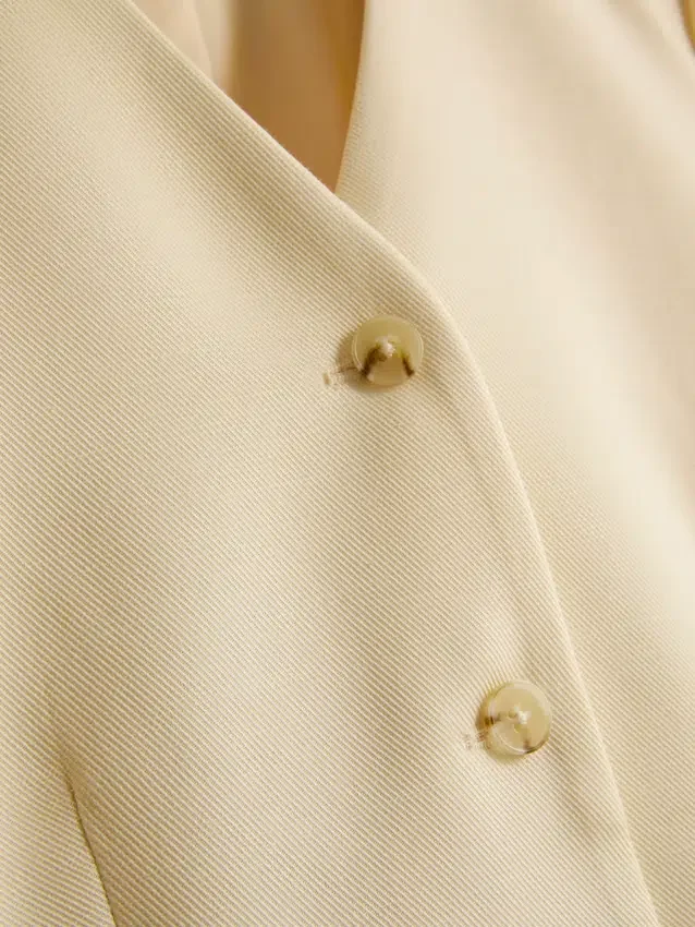 Massgeschneiderter Kurzarm-Blazer aus Baumwollmischung für Shorts
