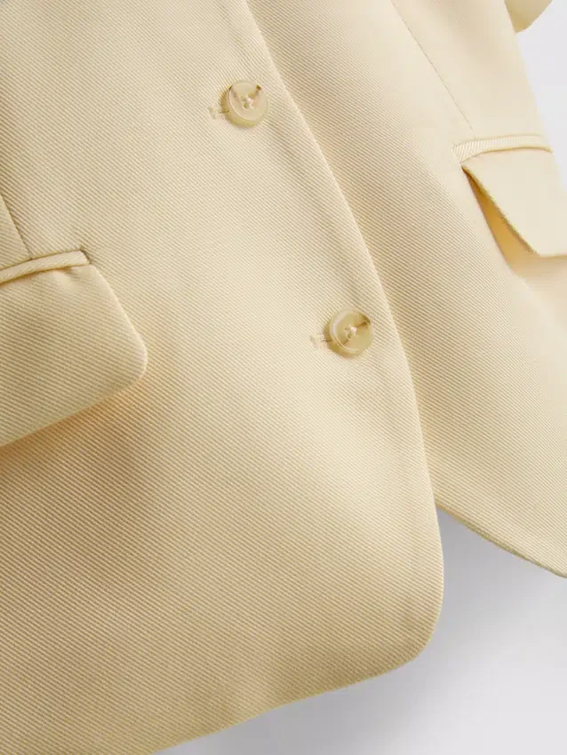 Massgeschneiderter Kurzarm-Blazer aus Baumwollmischung für Shorts