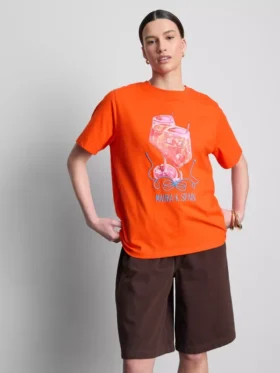 Maura K Spain – lässiges T-Shirt mit Grafikprint