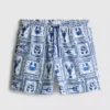 Mediterrane Shorts mit Struktur im Stil mediterraner Fliesen