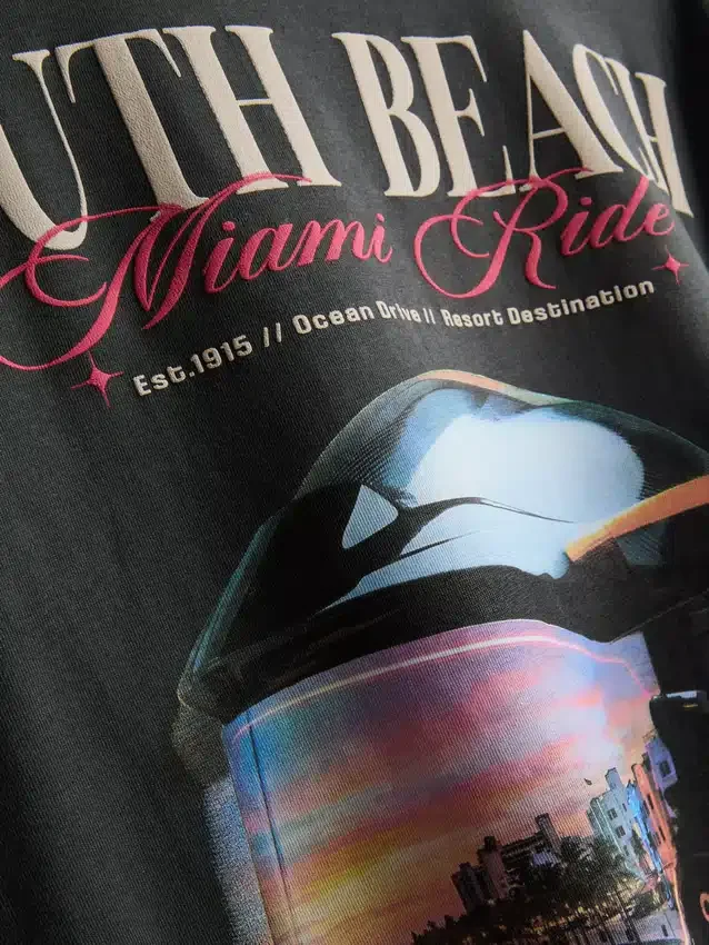 Miami-Grafik-T-Shirt