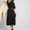 Midi-Hemd-Kleid