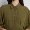 Midi-Hemd-Kleid