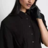 Midi-Hemd-Kleid